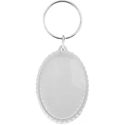 CombiCraft Plexiglas Schlüsselanhänger Oval geriffelt, 35x49mm - 50 Stück