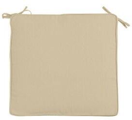 Replacement Chair Cushion - 20x19 - Box Edge, Canvas Sand Sunbrella - Ballard Designs