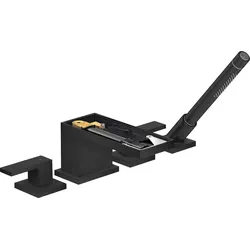 hansgrohe AXOR MyEdition 4-Loch Wannenrandarmatur, ohne Platte, 47432670, Farbe: Mattschwarz