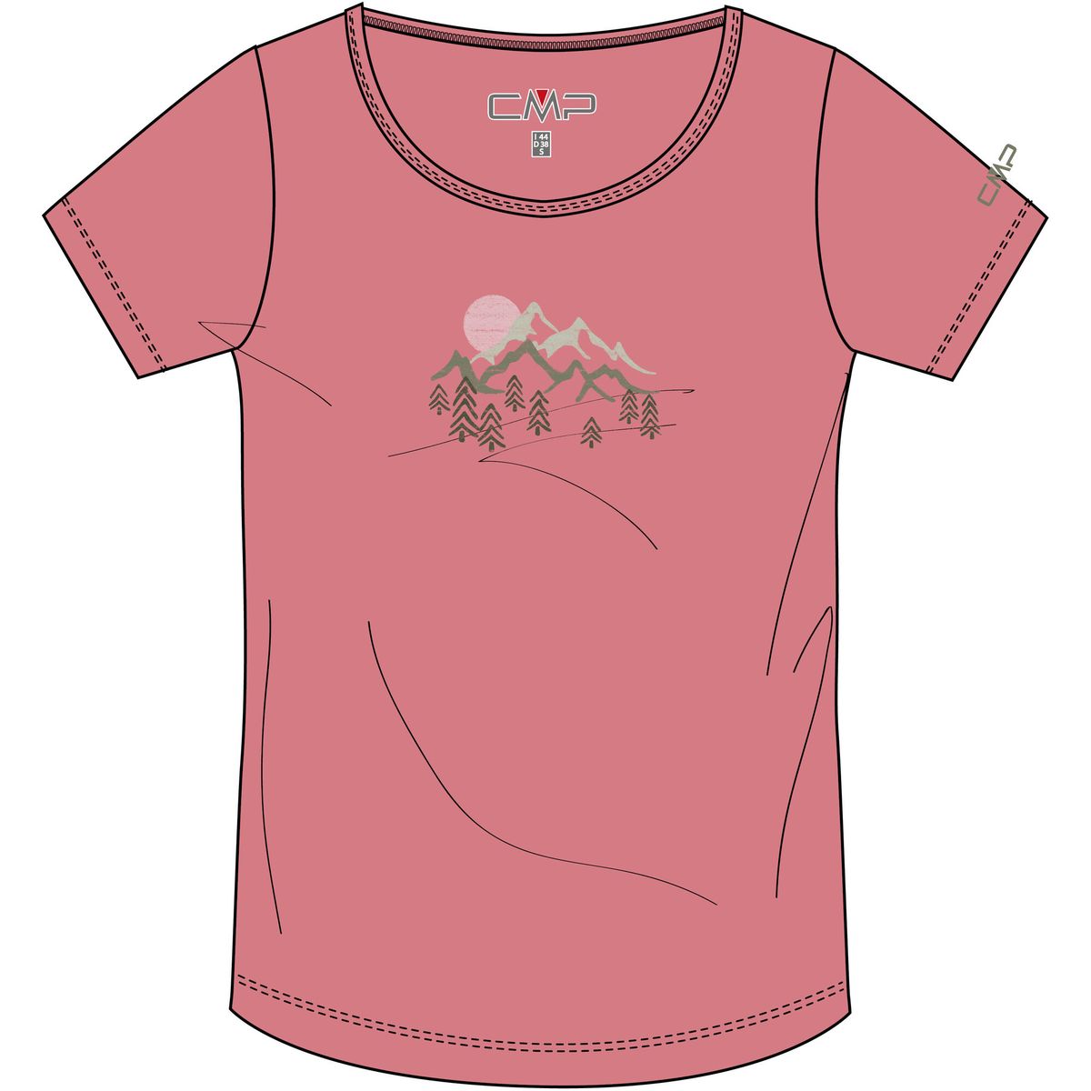 CMP Woman T-shirt coral (B614) 36 31T8476-B614-36