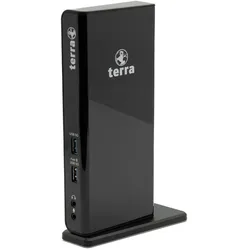 Wortmann TERRA MOBILE Dockingstation 732 USB-A/C Dual Displ (USB-A, USB-C, 7 Ports), Dockingstation + USB Hub, Schwarz