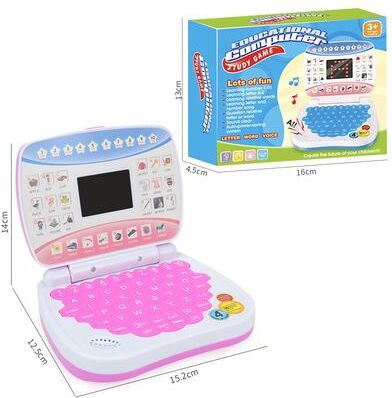 JoyToys Smart Kids Learning Laptop Educational Laptop Toy For Preschool English Learning & Skill Development pink
