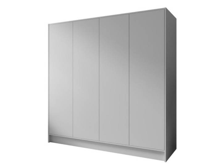 Sepro Meble Schrank Weiß 200 ALA Ohne Spiegel Ohne Griffe, 200x200x51 cm, Schlafzimmer, Kleiderschränke, Drehtürenschränke