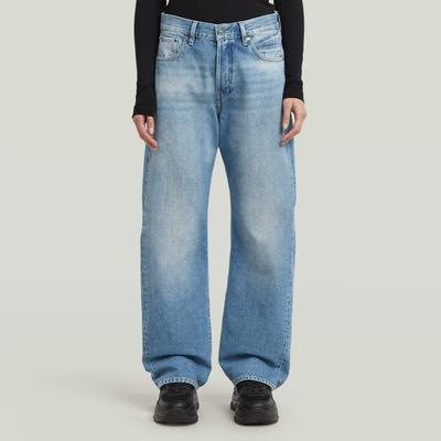 Boyfriend-Jeans G-STAR "Bowey 3D Boyfriend", Damen, Gr. 33, Länge 32, blau (faded blau chrome), Denim/Jeans, Obermaterial: 100% Baumwolle, bequem normal, Jeans