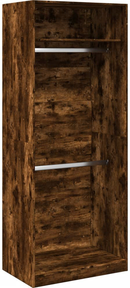Latitude Run Artressia Manufactured Wood Wardrobe Smoked Oak 80 x 50 x 200 cm