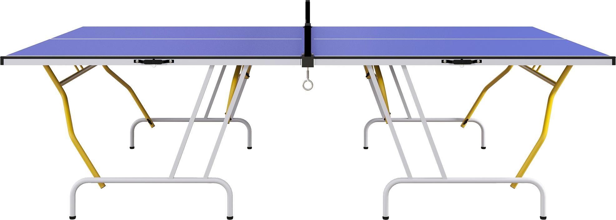 Tischtennisplatte, klappbar, inkl. 2 Schläger, 3 Bälle, Netz, Indoor, Metallgestell, 274x152x76cm, Blau