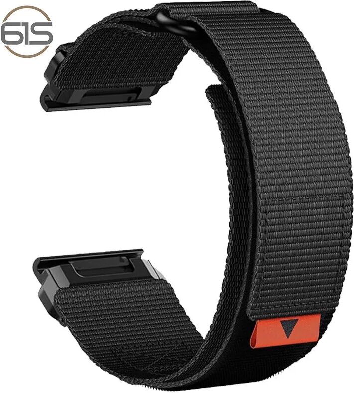 INF 26mm Nylon-Uhrenarmband für Garmin Fenix 8/7X Pro/5X/6X Schwarz