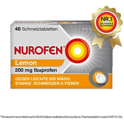 NUROFEN 200 mg Schmelztabletten Lemon bei Fieber & Schmerzen 48 St