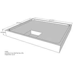 Schröder Duschwannenträger für Flat E 110x100
