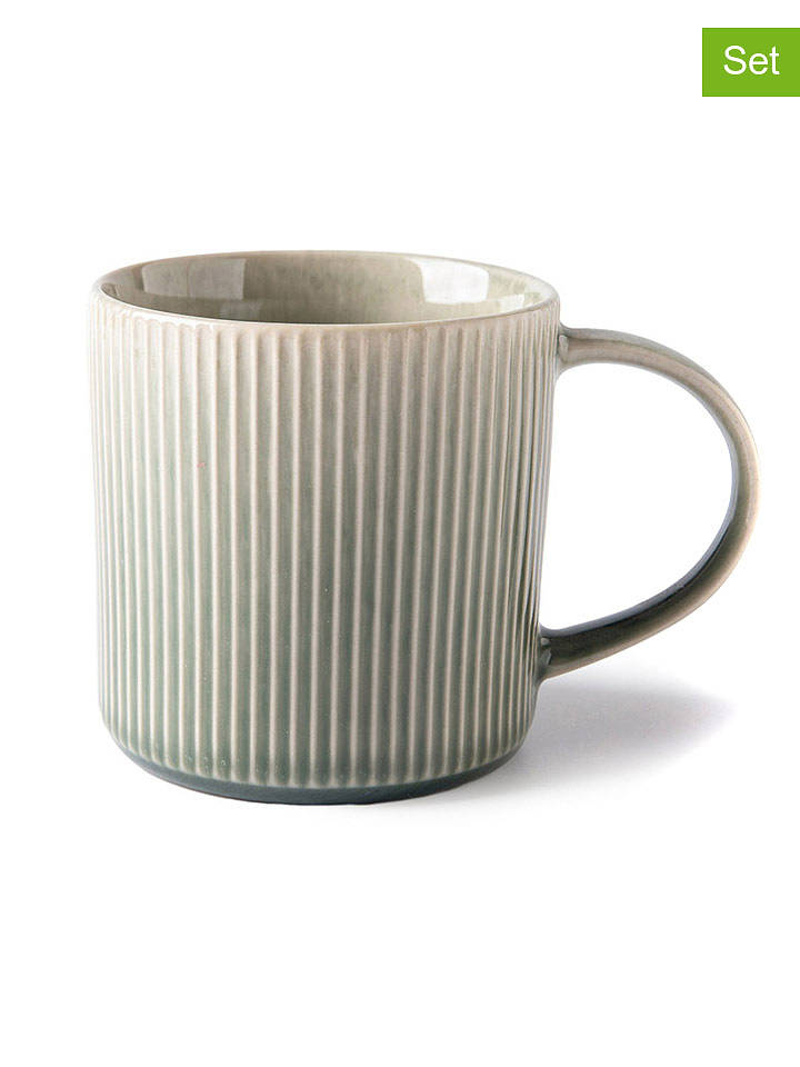 Laguiole 2er-Set: Kaffeebecher in Grün - Ø 8,8 cm - onesize