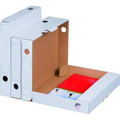 VEPATIM 30x Archiv-Ablagebox 250x45x317mm wiederverschließbar weiß