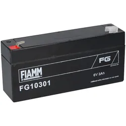 FIAMM FG10301 Standard AGM Bleiakku 6V 3Ah T1 / Faston 4,8 mm