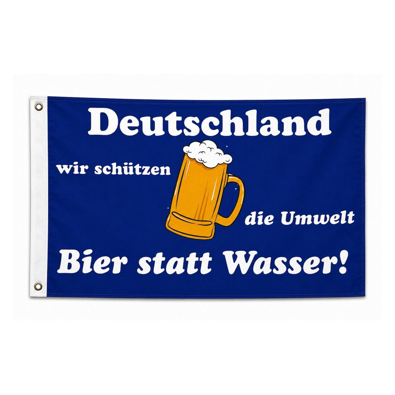trends4cents Flagge BIER STATT WASSER 90 x 150 cm mit 2 Messingösen (90 x 150 cm) (32195054)