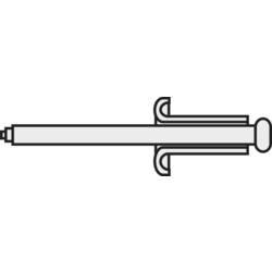TOOLCRAFT 194739 Blindniete (Ø x L) 2.4 mm x 8 mm Stahl Aluminium A2,4*8 D7337-AL/ST 10 St.