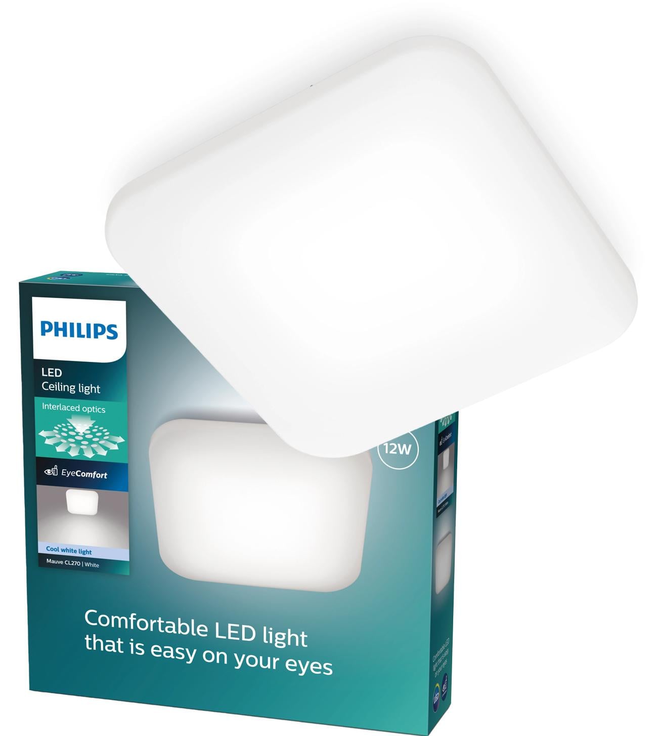 Philips Functionele LED Plafondlamp, Vierkant, Wit