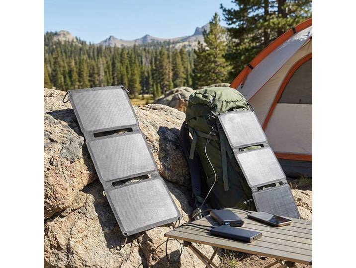 2er-Set Faltbares Solarpanel, 20W, USB-C