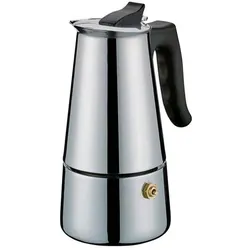 Cilio Espressokocher Adriana 4 Tassen Edelstahl Silber 16 cm