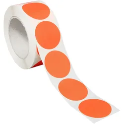 SPRINTIS Klebepunkte 50 mm, rot, 1000 Stück Markierungspunkte selbstklebend auf Rolle, Punkte Aufkleber aus Papier für Büro und Lager