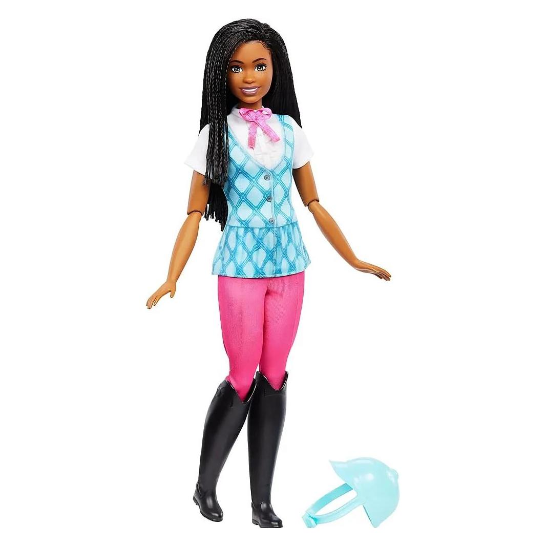 Barbie Mysteries: Das geheimnisvolle Pferdeabenteuer" Brooklyn" Puppe mit Reitkleidung (HXJ39)