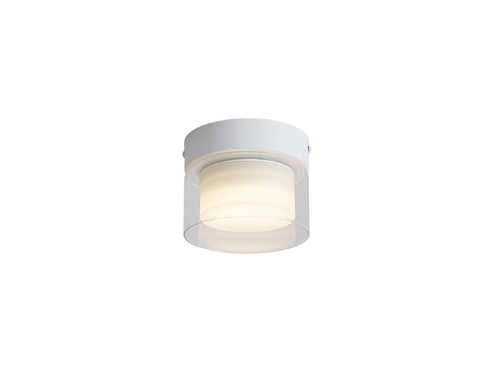 Plafonnier moderne blanc avec verre transparent - Puck
