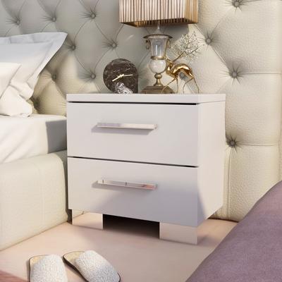 Furniture of America Rema Contemporary White Wood 2-Drawer Nightstand