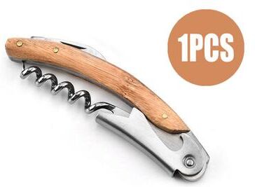 Multicon Wholesale Hub Multifunctional Wine Corkscrew With Wooden Handle, Shrimp Head Knife, Premium Wine Supplies For Home Bar wood