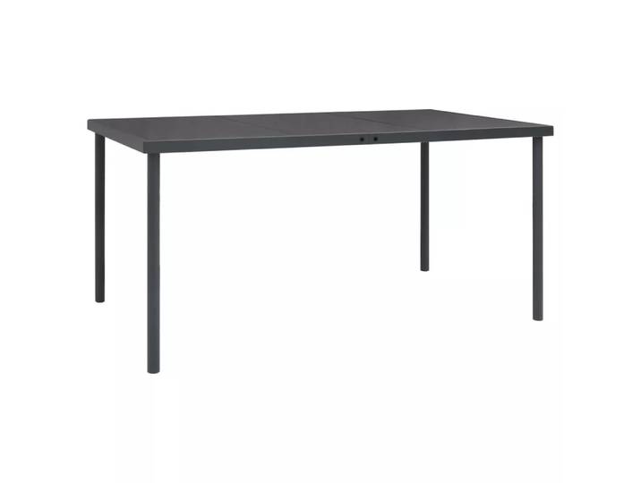 VidaXL - Gartentisch stahl, One Size, Grau