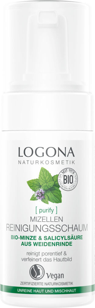 Logona Mint and Witch Hazel Cleansing Foam 100 ml