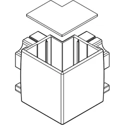 HSK Ersatzteile Eckverbinder oben / unten inklusive Abdeckkappe, Chrom, E55220-1-41 E55220-1-41