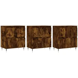 vidaXL Sideboards 3Stk. Räuchereiche Holzwerkstoff