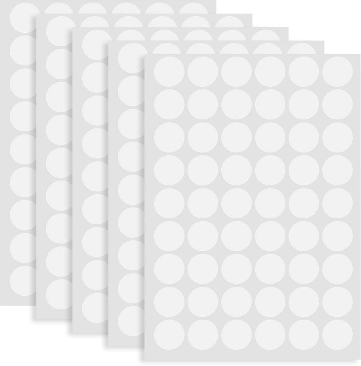 Zelfklevende Schroevenkapjes Wit - 270 Stuks - Diameter: 21 mm