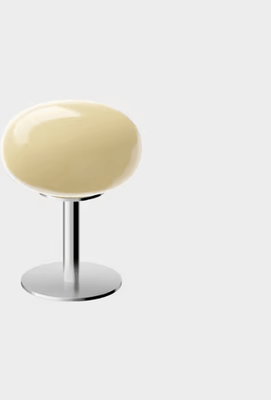 Inspire Curations Macaron Glass LED Table Lamp With 3 Color Dimming cream Color C