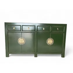 OPIUM OUTLET Asia Möbel Kommode Schrank Sideboard Hochzeitsschrank 31196 grün Landhaus-Stil asiatisch chinesisch orientalisch