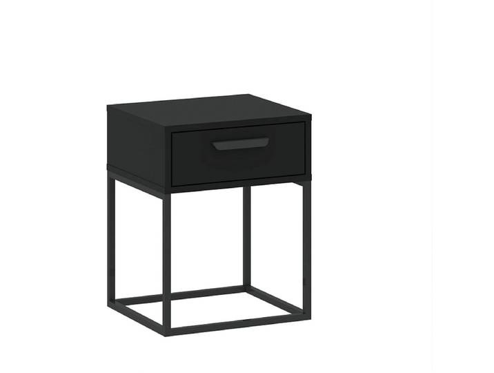 Nachttisch CADRO 1 Schublade 40x38.5x51.7cm schwarz matt / laminiert