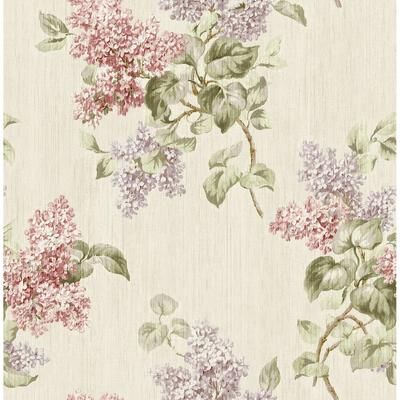 Seabrook Designs Loire Linen Floral Unpasted Wallpaper