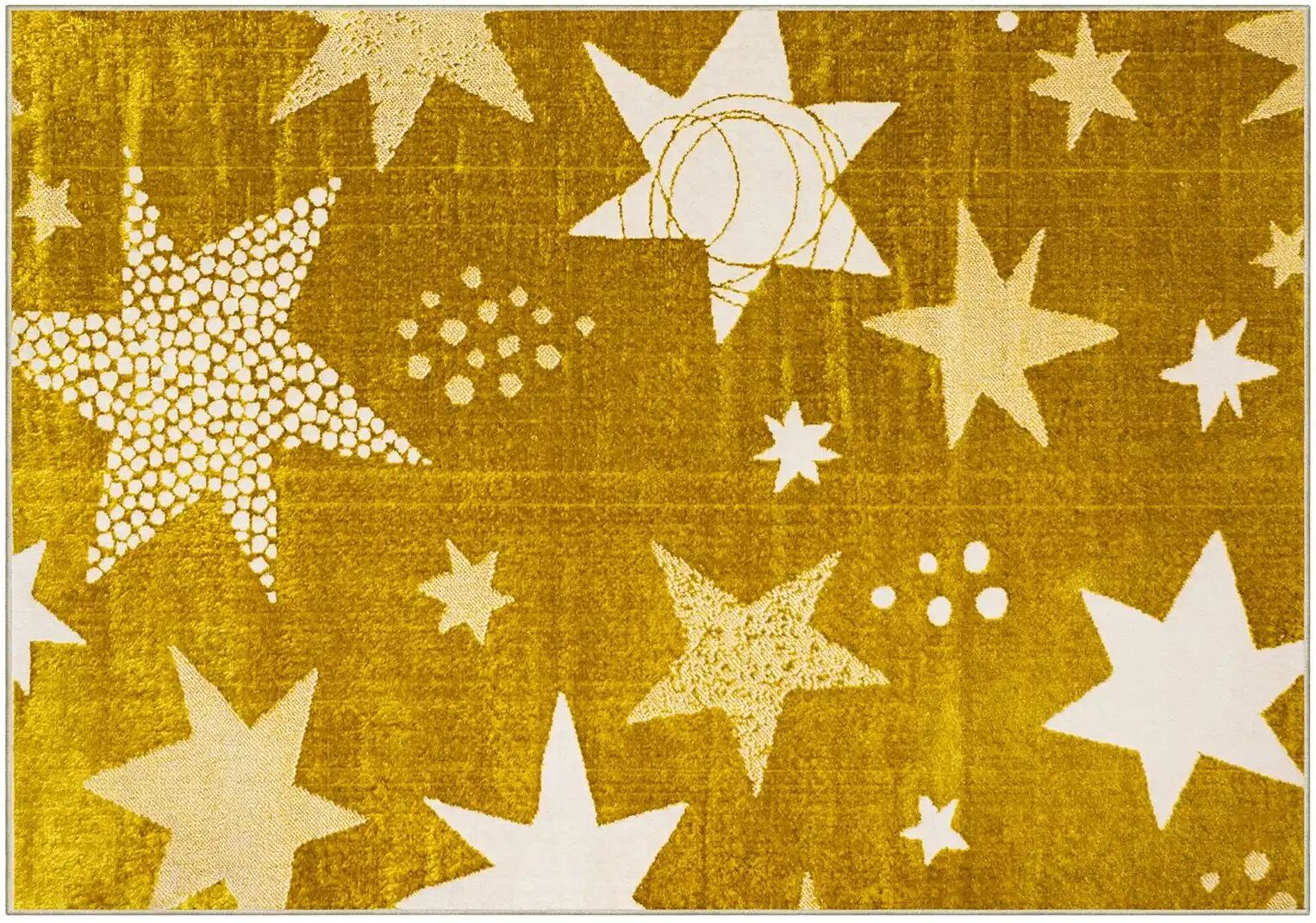 KJUT Webteppich  Star ¦ gold ¦ Synthetische Fasern ¦ Maße (cm): B: 133