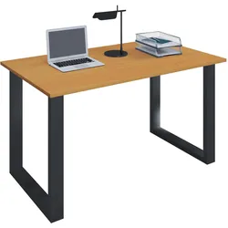 VCM, Schreibtisch, Premium Büromöbel Schreibtisch Lona U Schwarz (140 x 50 x 76 cm)