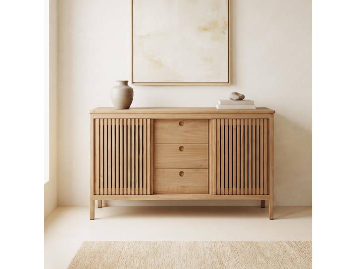 Buffet en bois naturel 140 cm - Rohini
