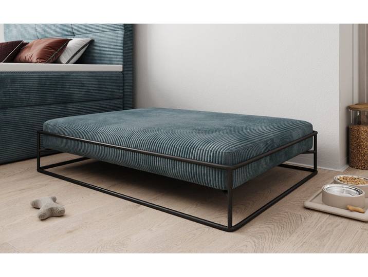 Hundebett Lumo 110x80 cm in Cord - 110x80 cm - Vintage Blau - Cord - Luxusbetten24