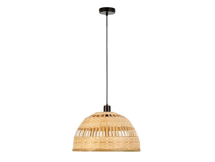 VS Venta-stock Hängeleuchte﻿ 40/40/120 Suyen, Beige, Naturmaterialen, Rund,Rund, E27, 40x120x40 cm, Lampen & Leuchten, Innenbeleuchtung, Hängeleuchten, Pendelleuchten