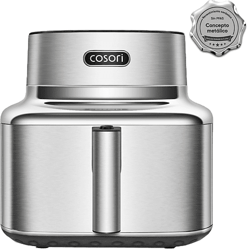 Freidora de aire - Cosori Iconic Single Chef Edition, 6.2L, 1725 W, 6 Funciones, Acero inoxidable