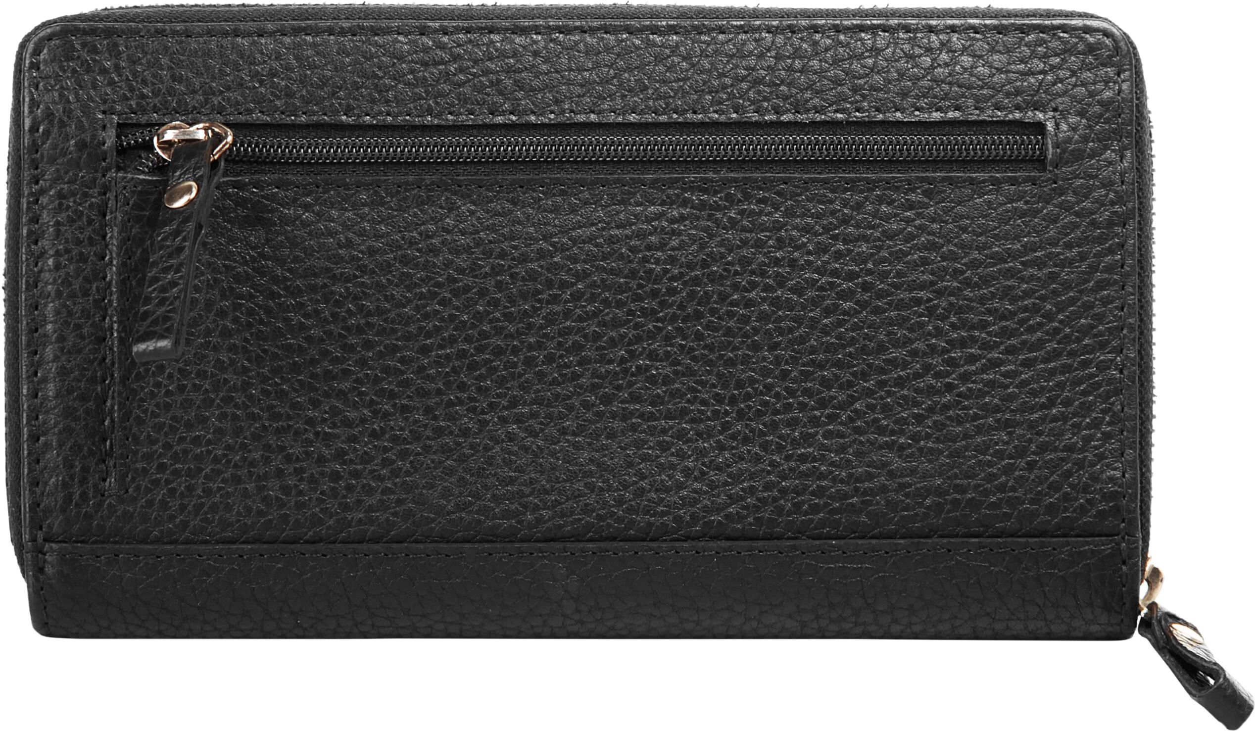 Geldbörse BETTY BARCLAY "BETTY BARCLAY Damen echt Leder", Damen, schwarz, Leder, Strukturmuster, Kleinlederwaren Geldbörse, echt Leder schwarz Einheitsgröße