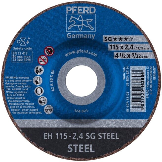 Pferd Disque à tronçonner coudé A30SSG 115x2,4mm (61340122)