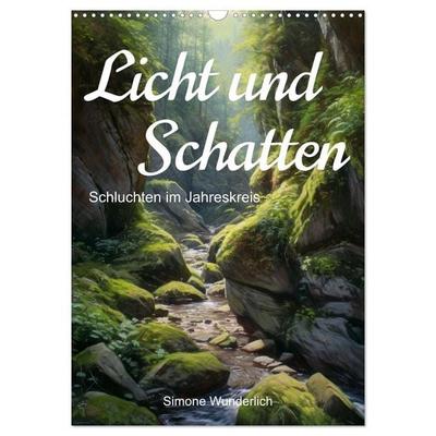 Licht und Schatten - Schluchten im Jahreskreis (Wandkalender 2026 DIN A3 hoch), CALVENDO Monatskalender