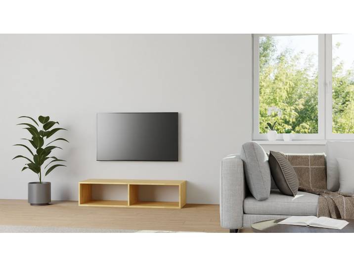 Niedriges Hifi-Rack Buche Natur geölt