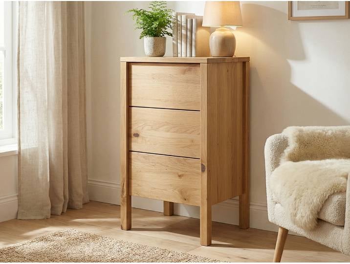 Kommode Wildeiche Hell „Gustav“ 50 cm Massivholz Wildeiche Hell