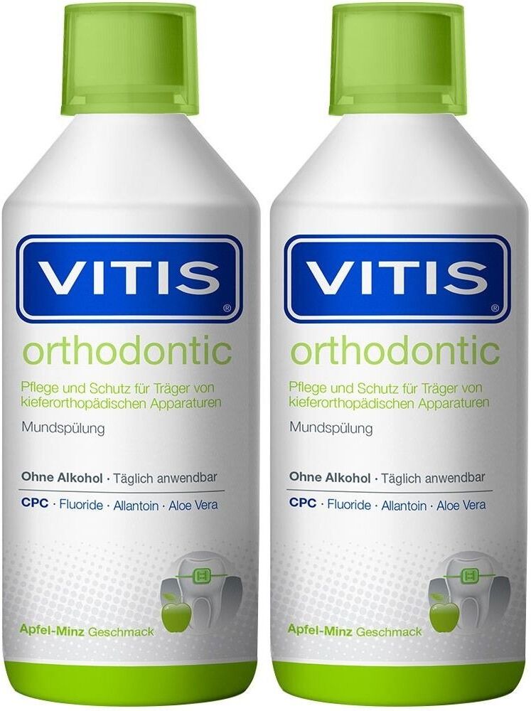 Vitis orthodontic Mundspülung 2x 2x500 ml Mundwasser