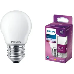 PHILIPS E27 LED Leuchtmittel Tropfenform 6.5W als 60W Ersatz universalweisses Licht opalweiss mattiert
