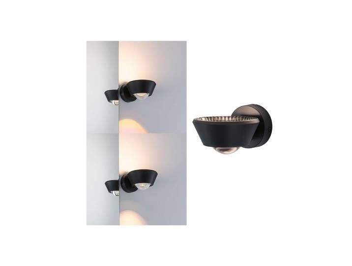 Sabik LED Applique Murale IP44 Dim. Noir - Paulmann - Salle de bains - Moderne - Plastique - Multi-ampoules