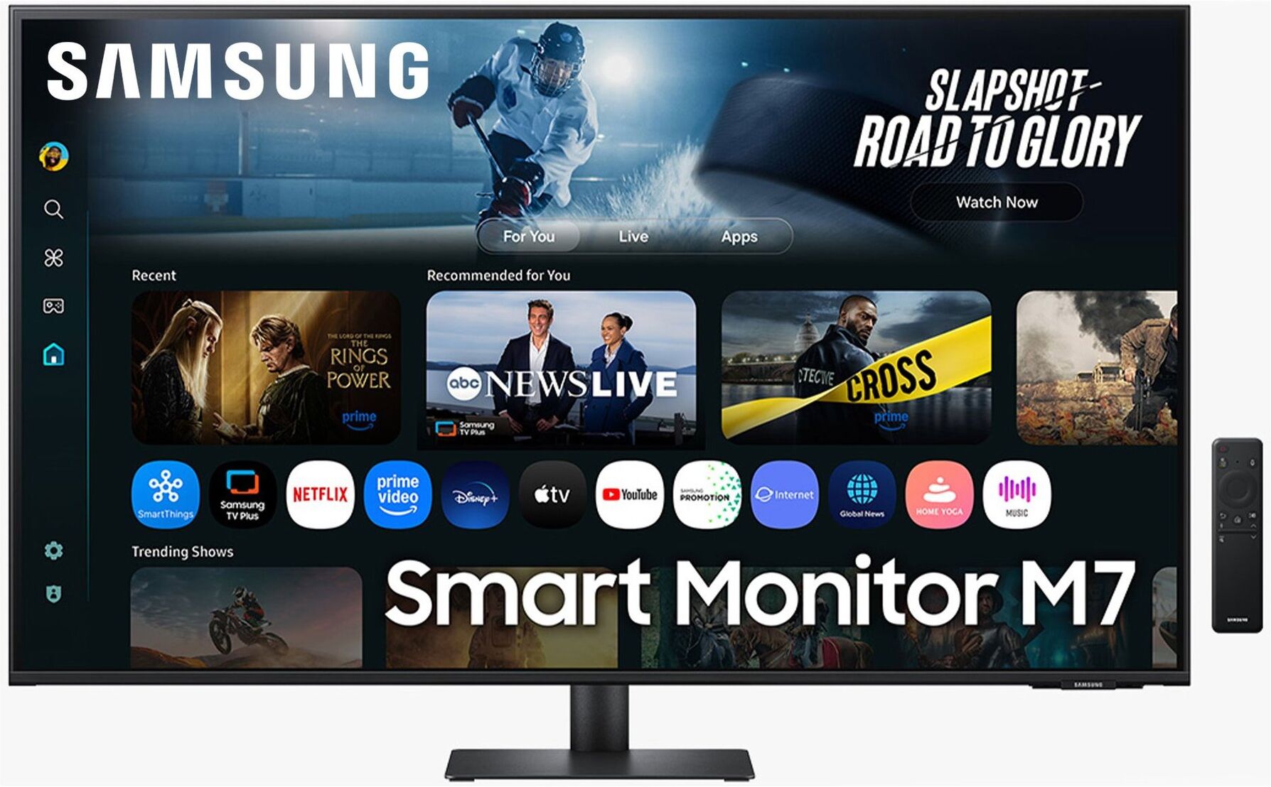 Monitor Samsung LS43FM702UUXEN SERIE M7 Smart Vision AI Black